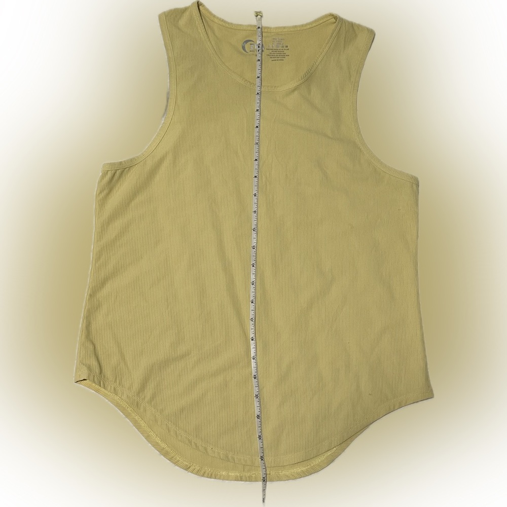 Zyia Active Yellow Ribbed Tank Top - Size Medium - Picture 7 of 8